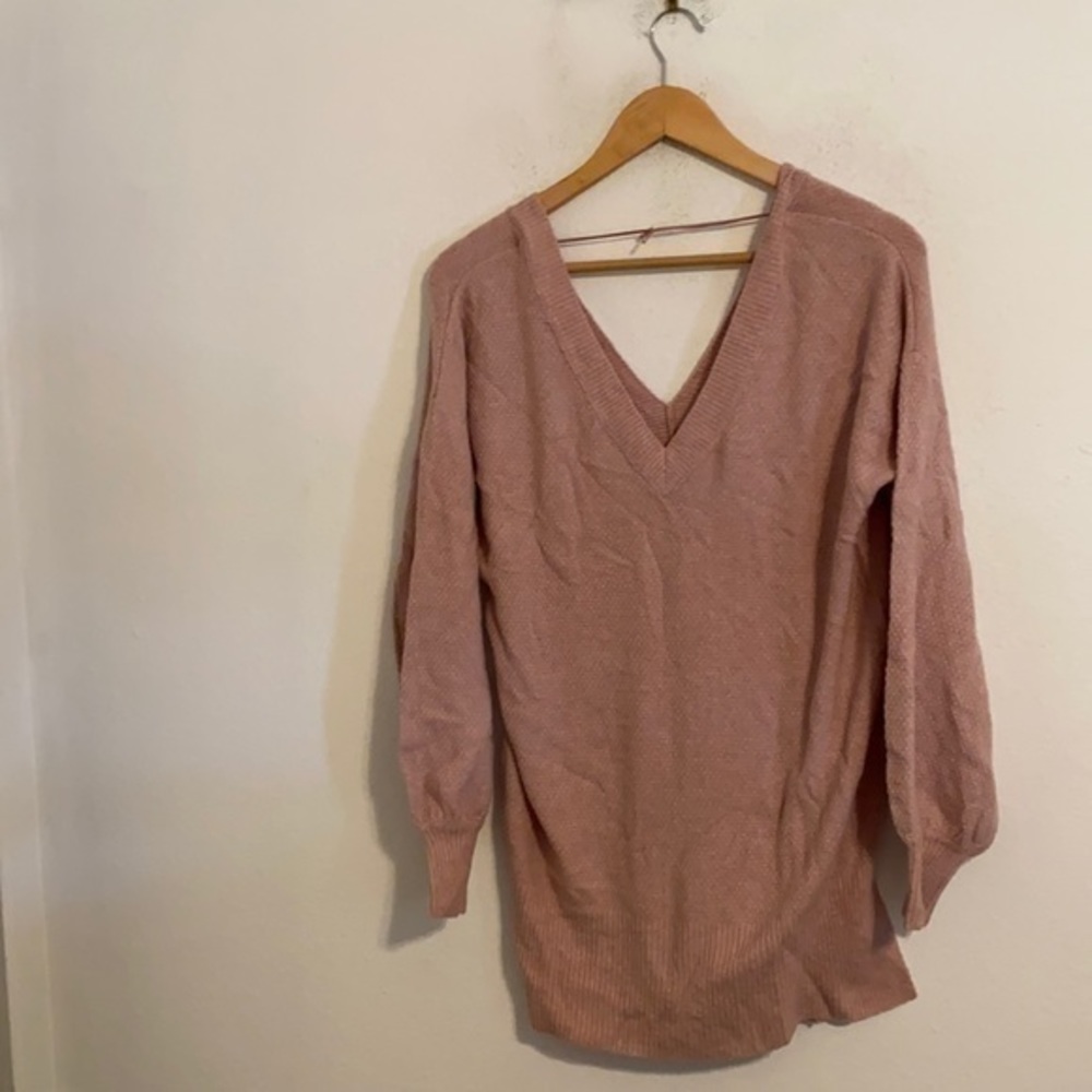 YET AGAIN PINK LONG SLEEVE SWEATER SMALL